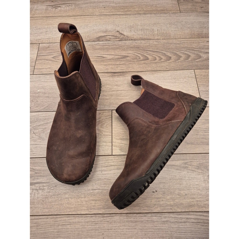 Xero Shoes Ridgeway Chelsea Mens Brown Leather Minimalist Barefoot Boots Size 10 - Picture 2 of 12